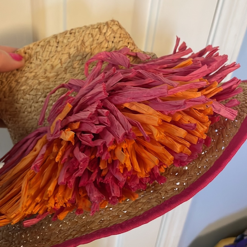 Betsey Johnson, raffia straw hat - Picture 2 of 4
